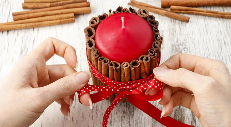 5 идей новогоднего декора с коричными палочками, неизменным атрибутом Рождества