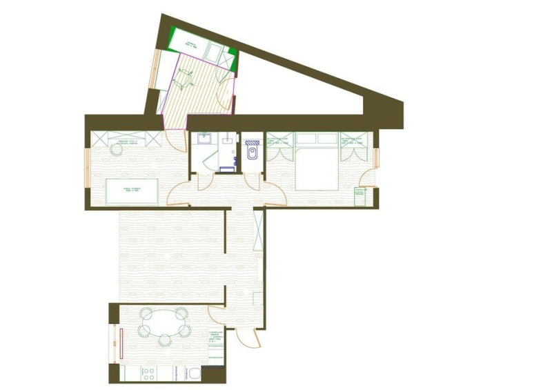 Продуманный интерьер квартиры 66 м² в панельном доме