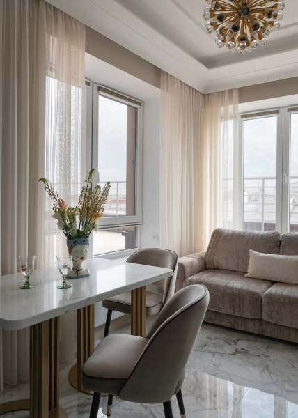Двухэтажная квартира 127 м² с видом на центр Санкт-Петербурга
