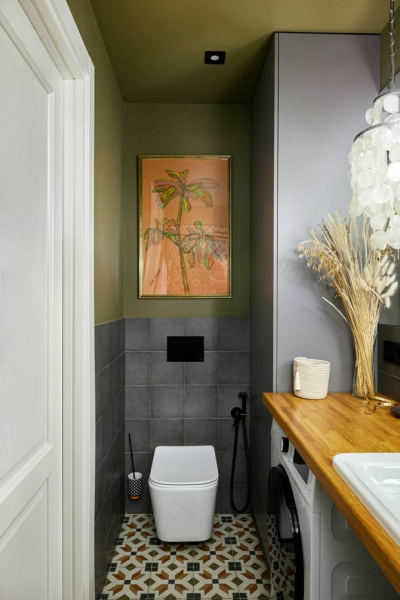 Как дизайнер оформила красивую ванную комнату 3,6 м² для себя