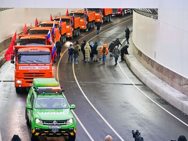 Сергей Собянин открыл новый автомобильный тоннель под путями МЦД-4